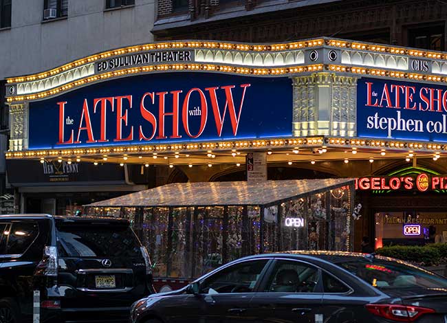 The Late Show marquee